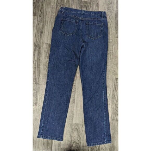 (3/$35) Style & Co Womens Size 4 Petite Straight Leg Pockets Denim Blue Jeans - Picture 2 of 11